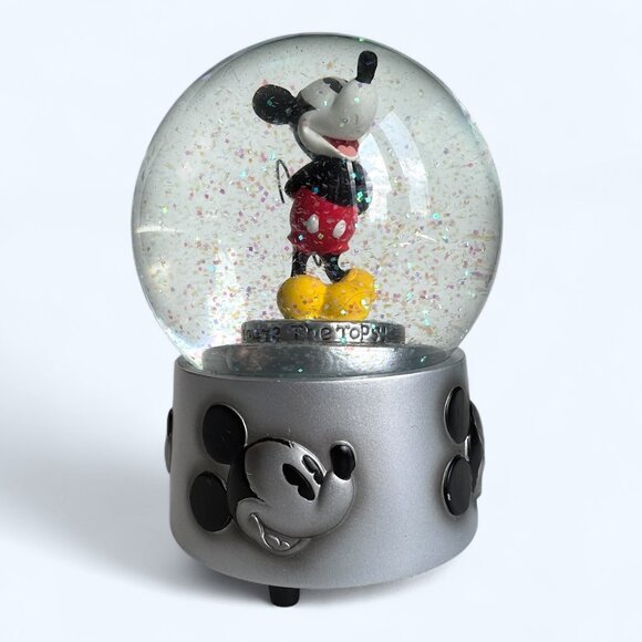 Disney Mickey Mouse Musical Snow Globe You're the Tops by Enesco Glitter *video* - Picture 1 of 6